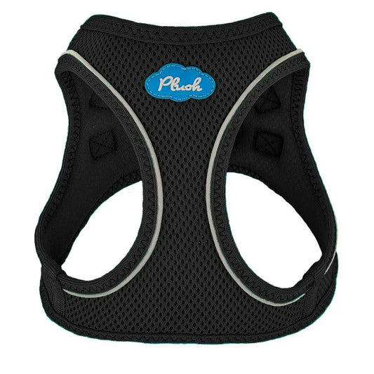 Plush Step In Air Mesh Harness - Black - Family & Friends Pet Company